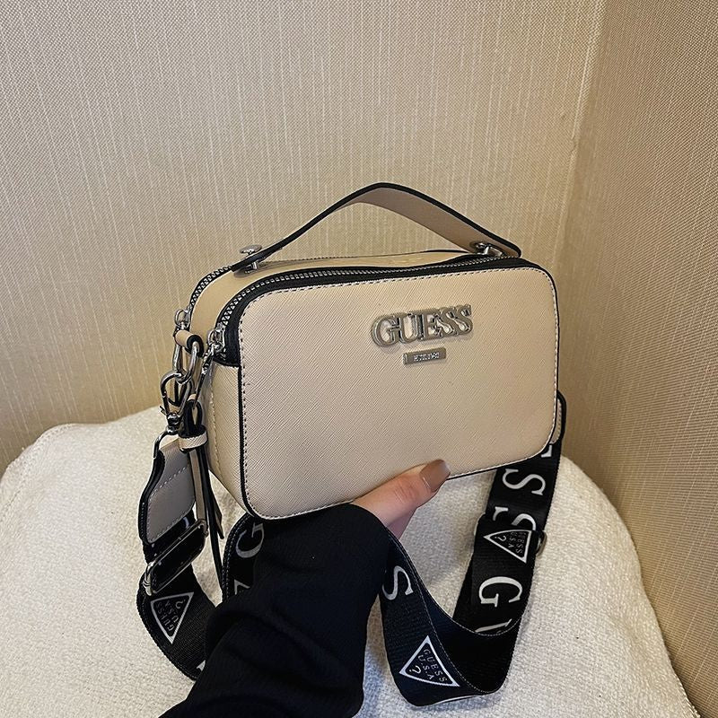 Guess Handbag with Crossbody Sling Beige Buy For Less