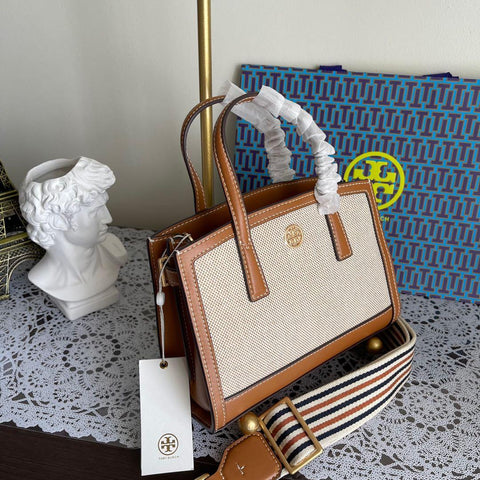 Tory Burch Canvas Crossbody Satchel