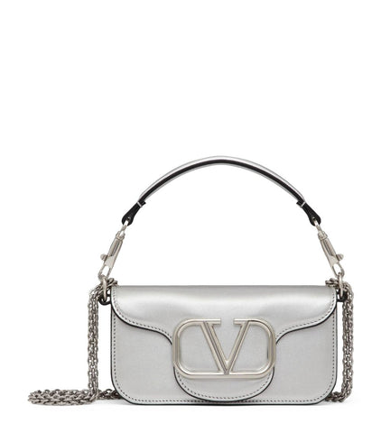 Valentino Garavino Metallic Leather Shoulder Bag