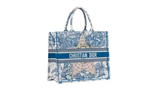 Christian Dior Blue Star Large Tote Bag