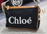 Chloe Canvas Sling Bag Black